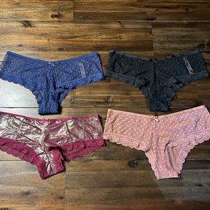 Victoria’s Secret panty bundle, 4 pairs, Size XL, tags remove, never worn